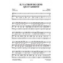 Sheet music IL Y A TROP DE GENS QUI T'AIMENT Hélène Segara pdf