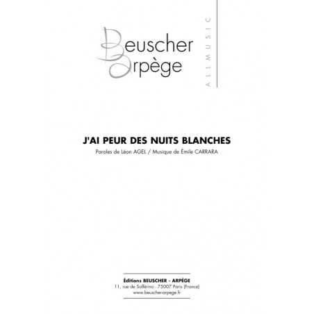 J'AI PEUR DES NUITS BLANCHES