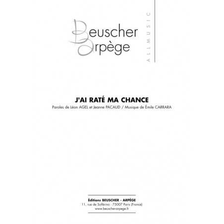 J'AI RATÉ MA CHANCE