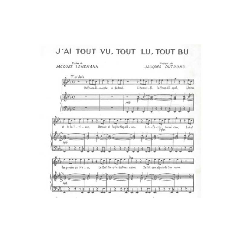 Partition J'AI TOUT VU