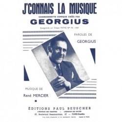 Partition J'CONNAIS LA MUSIQUE GEORGIUS