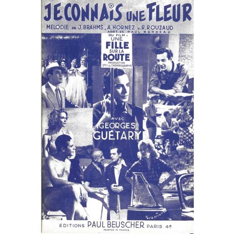 Partition JE CONNAIS UNE FLEUR Georges GUETARY