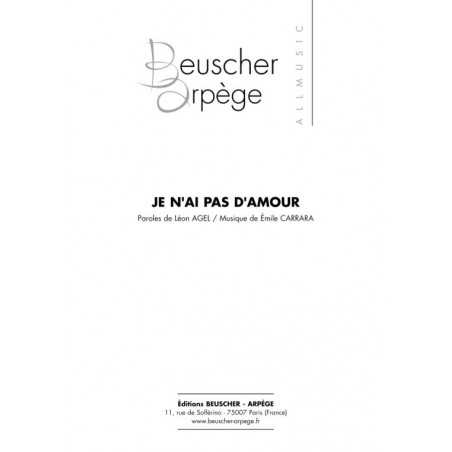 JE N'AI PAS D'AMOUR