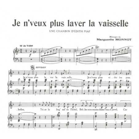 JE N'VEUX PLUS LAVER LA VAISSELLE