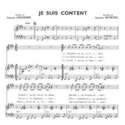 Partition JE SUIS CONTENT Jacques DUTRONC