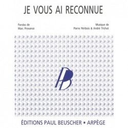 Partition JE VOUS AI RECONNUE Marc PROVANCE