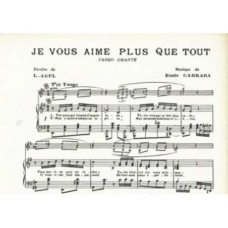 JE VOUS AIME PLUS QUE TOUT
