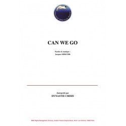 Sheet music CAN WE GO DYNASTIE CRISIS
