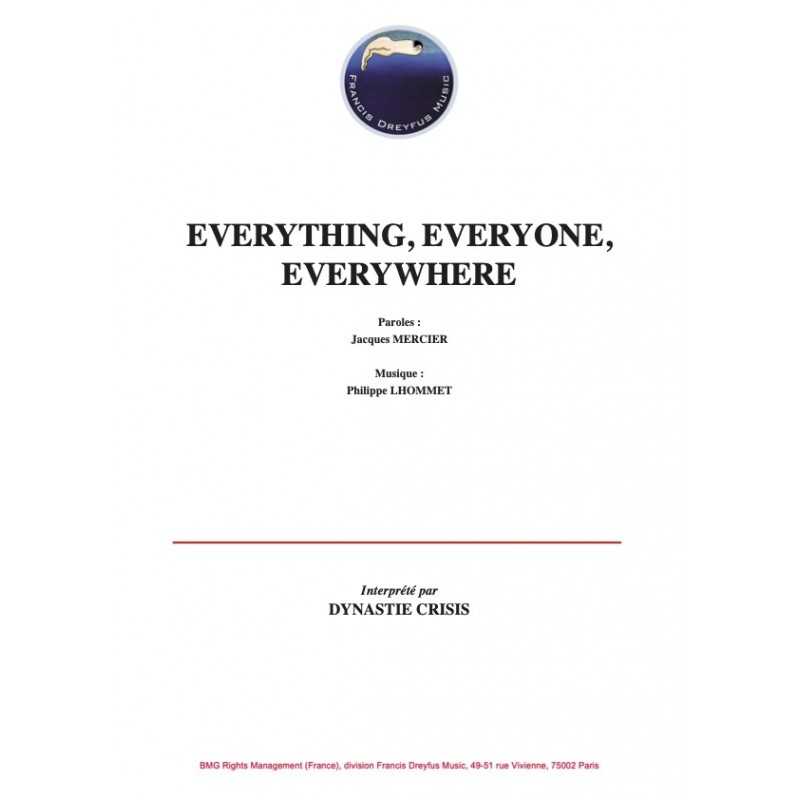 Partition EVERYTHING, EVERYONE, EVERYWHERE DYNASTIE CRISIS