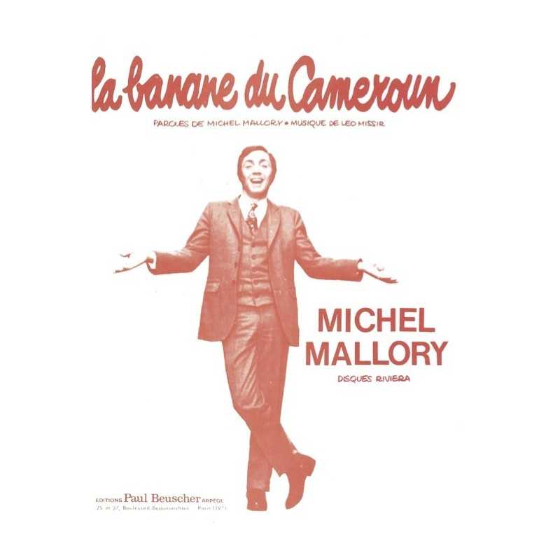 Partition LA BANANE DU CAMEROUN Michel MALLORY