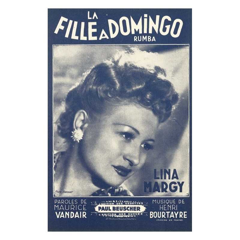 Partition LA FILLE À DOMINGO Lina MARGY