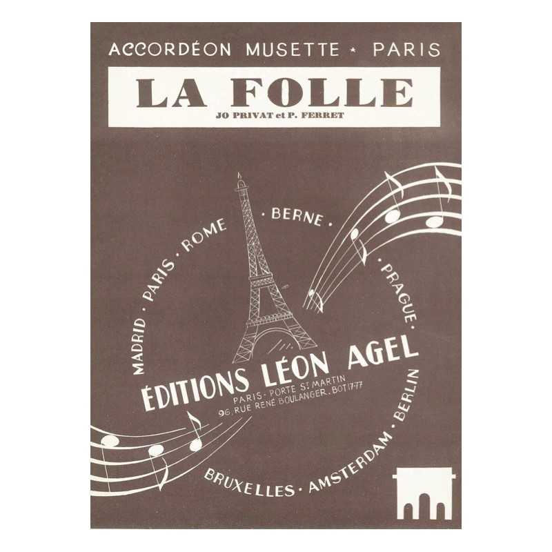 Partition LA FOLLE Jo PRIVAT