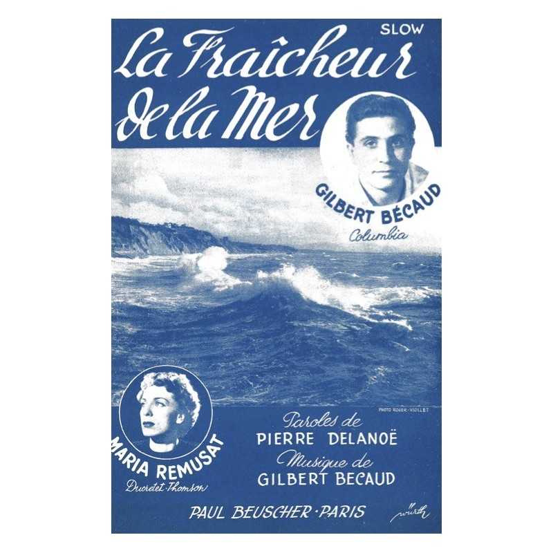 Partition LA FRAICHEUR DE LA MER Gilbert BÉCAUD