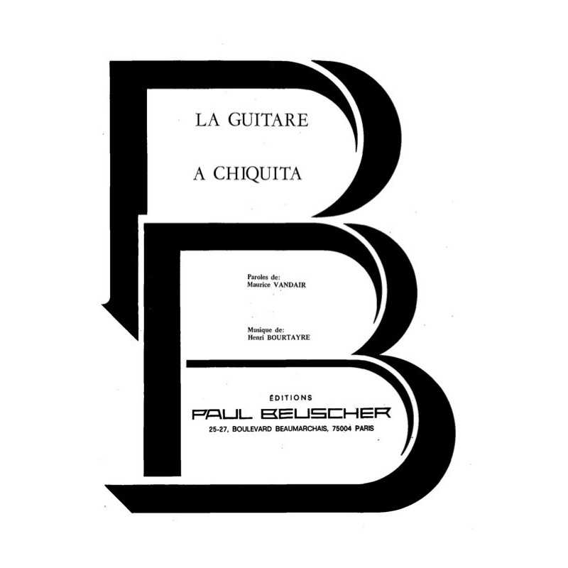 Partition LA GUITARE À CHIQUITA Lily FAYOL