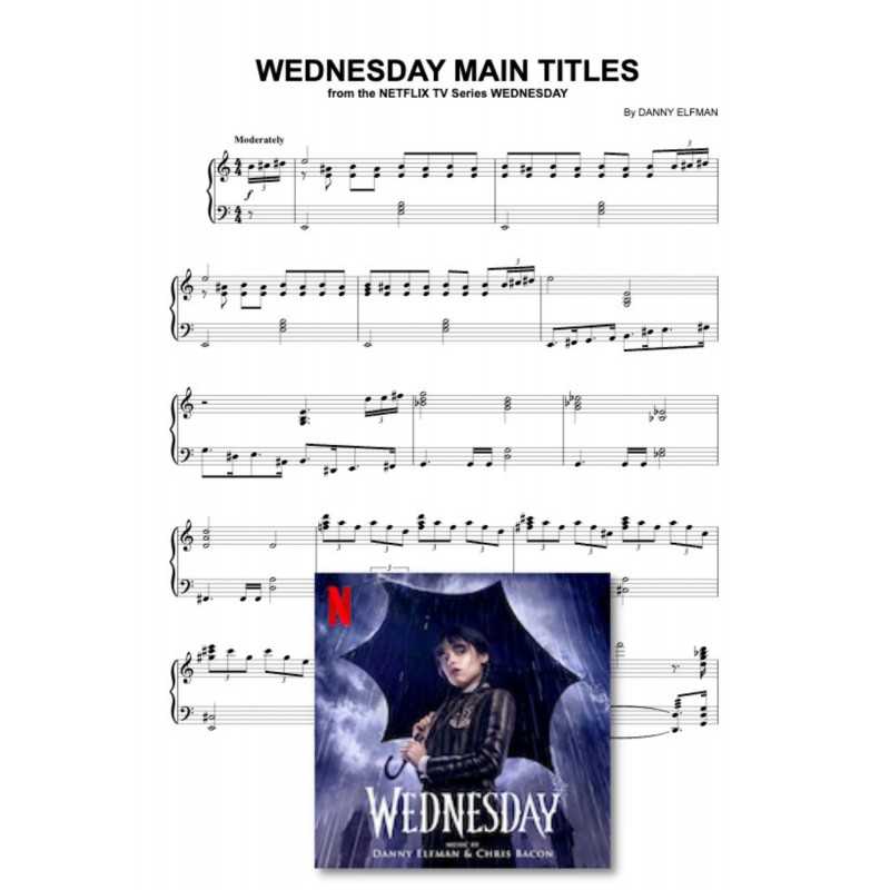 Partition WEDNESDAY MAIN TITLES Danny Elfman