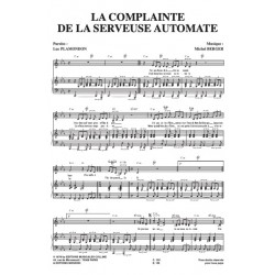 Partition LA COMPLAINTE DE LA SERVEUSE AUTOMATE STARMANIA