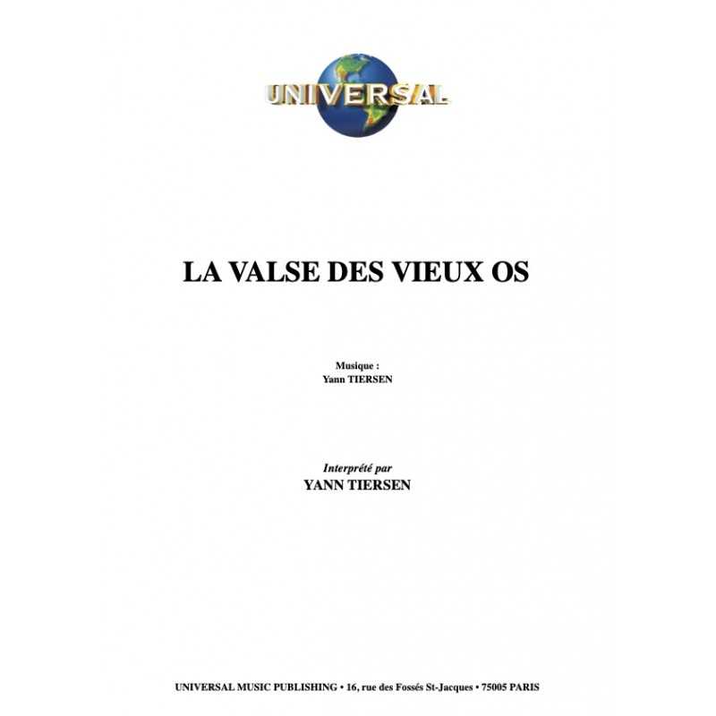 Sheet music LA VALSE DES VIEUX OS Yann Tiersen