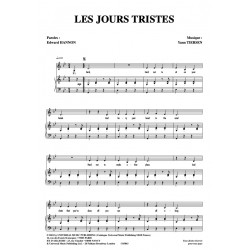Sheet music LES JOURS TRISTES Yann Tiersen