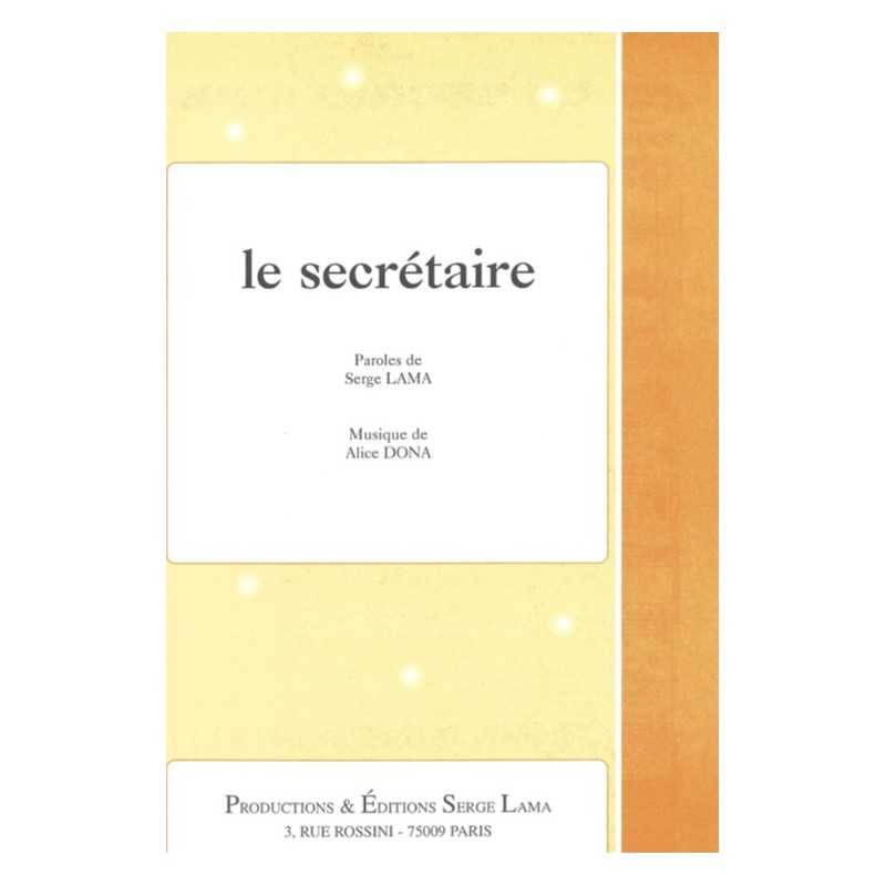 Sheet music LE SECRÉTAIRE Serge Lama
