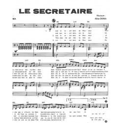 Sheet music LE SECRÉTAIRE Serge Lama