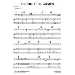 Sheet music LE CHOIX DES ARMES Philippe SARDE