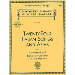 24 ITALIAN SONGS & ARIAS - MEDIUM HIGH VOICE