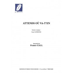 Sheet music ATTENDS OÙ VA-T'EN France Gall