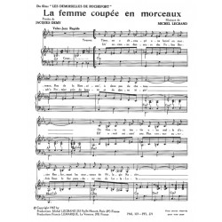 Sheet music LA FEMME COUPÉE EN MORCEAUX Michel Legrand