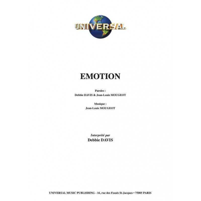 Sheet music EMOTION Debbie Davis