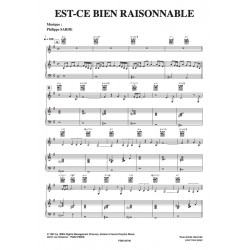 Sheet music EST-CE BIEN RAISONNABLE Philippe SARDE