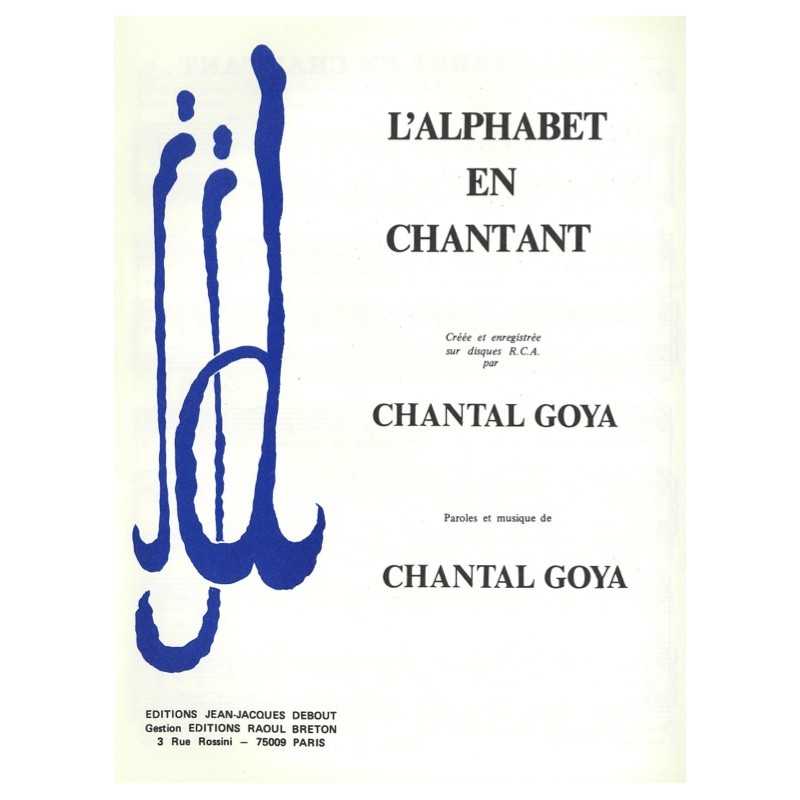 Sheet music L'ALPHABET EN CHANTANT Chantal Goya