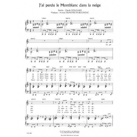 J'AI PERDU LE MONTBLANC DANS LA NEIGE