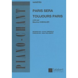 Partition PARIS SERA TOUJOURS PARIS Maurice Chevalier