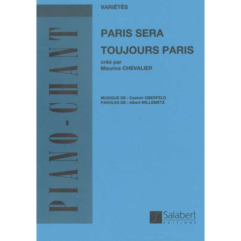 Partition PARIS SERA TOUJOURS PARIS Maurice Chevalier