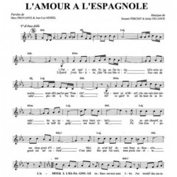 Partition L'AMOUR À L'ESPAGNOLE Marc PROVANCE