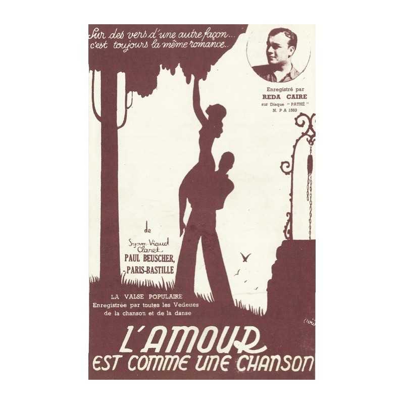 Partition L'AMOUR EST COMME UNE CHANSON Reda CAIRE