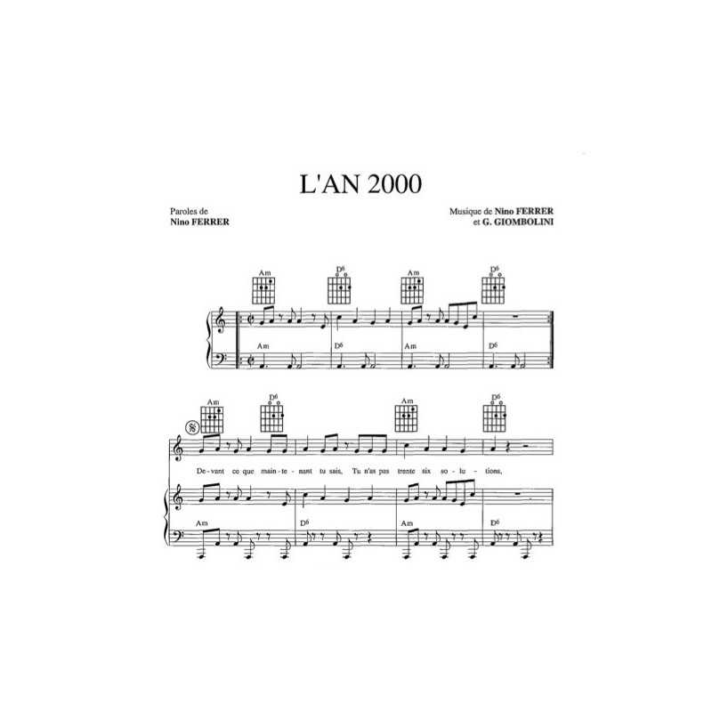 Partition L'AN 2000 Nino FERRER