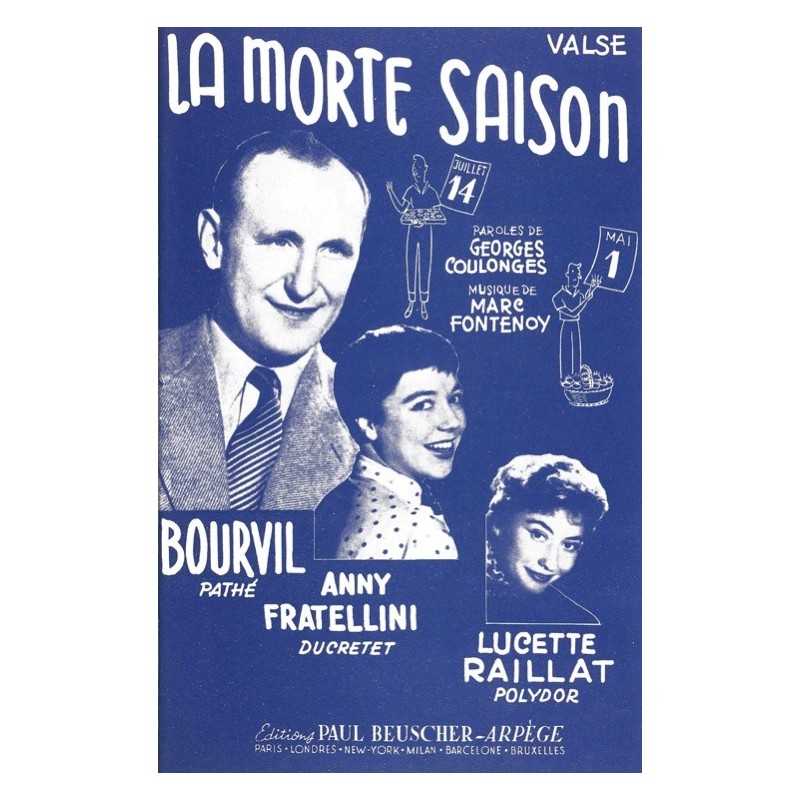 Partition LA MORTE SAISON BOURVIL