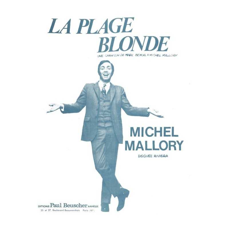 Partition LA PLAGE BLONDE Michel MALLORY