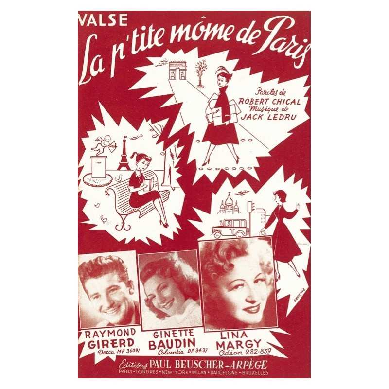 Partition LA P'TIT' MÔME DE PARIS Lina MARGY