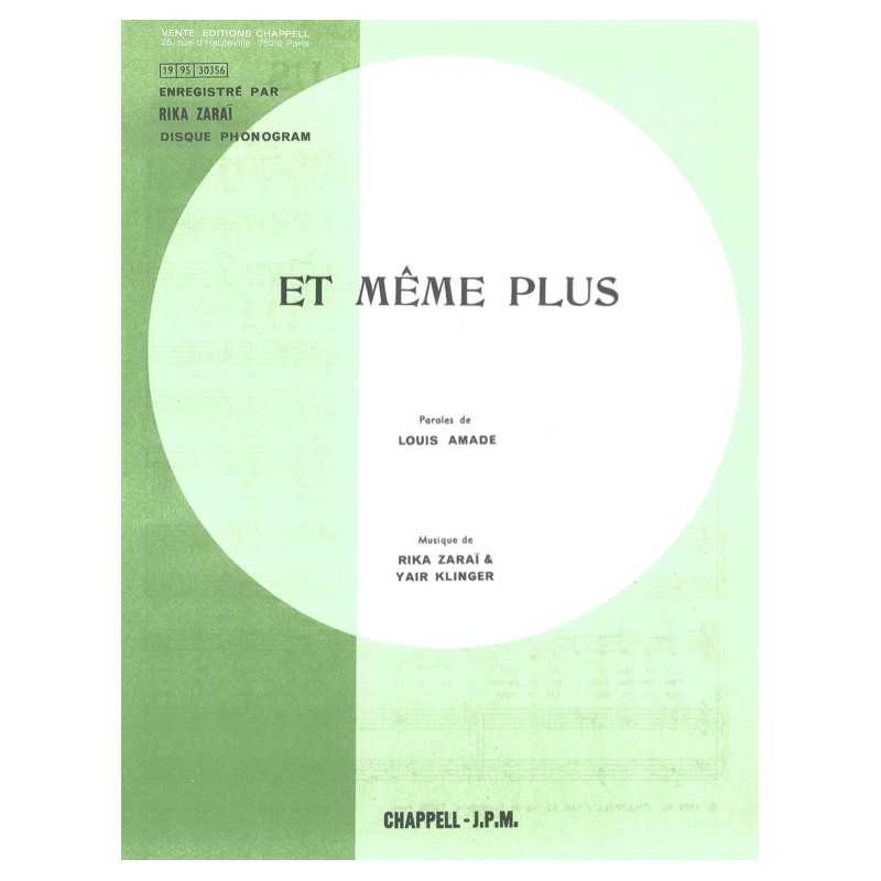 Partition ET MÊME PLUS Rika ZARAÏ