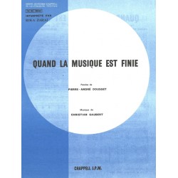 Partition QUAND LA MUSIQUE EST FINIE Rika ZARAÏ