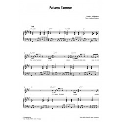 Sheet music FAISONS L'AMOUR Pierre-Hadrien TRIGANO