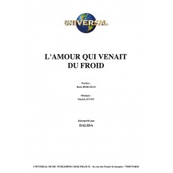 Partition L'AMOUR QUI VENAIT DU FROID DALIDA pdf