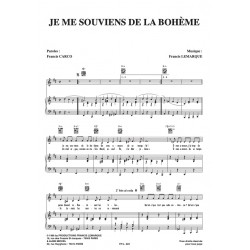 Partition JE ME SOUVIENS DE LA BOHÈME Francis Lemarque PDF