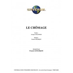 Sheet music LE CHÔMAGE Francis Lemarque