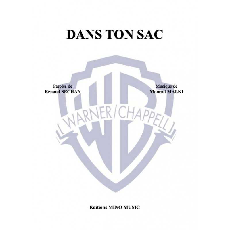 Partition DANS TON SAC RENAUD