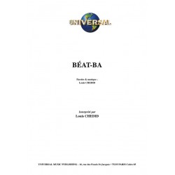 Sheet music BÉAT-BA Louis Chedid
