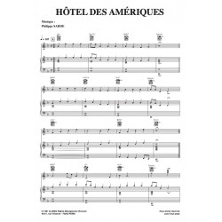 Sheet music HÔTEL DES AMÉRIQUES Philippe SARDE