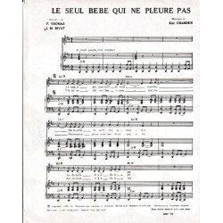 Partition LE SEUL BÉBÉ QUI NE PLEURE PAS Claude François